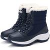 Women's Boots Women Heels Boots For Winter Shoes Woman Keep Warm Fur Botas Mujer  Snow Boots Platform Shoes White Black Boot