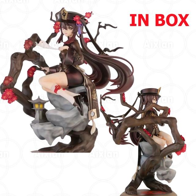 25cm Genshin Impact Figurine Hu Tao Figure Game Genshin Impact Keqing Amber Klee Mona Figma Figurine Model Toys