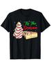Funny "Tis The Season" Christmas Tree & Cake Graphic T-Shirt - Unisex Black 100%