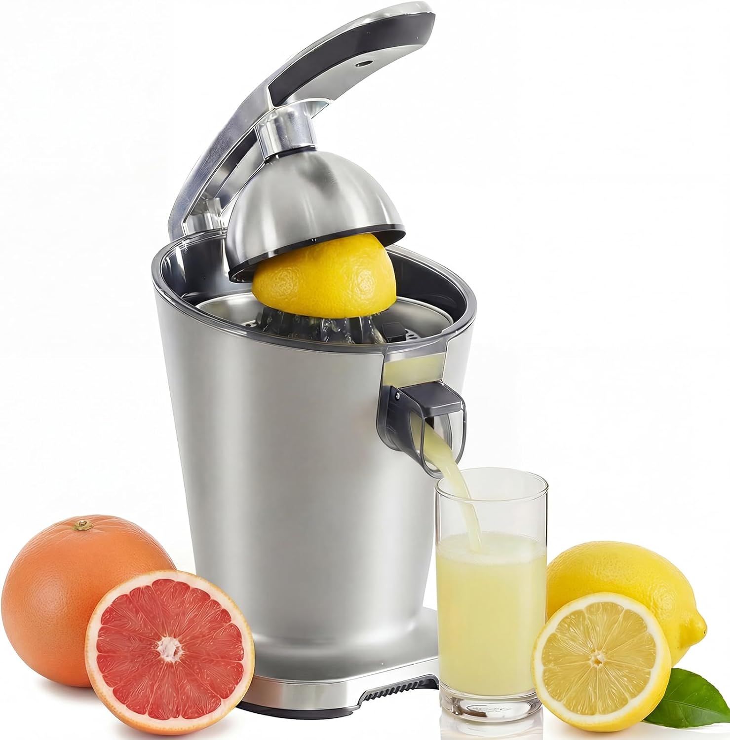 Electric Citrus Juicer, Automatic Orange Juicer Squeezer with Soft-Grip Handle, Orange Juice Extractor Machines for United States