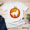 Border Collie Carved In Pumpkin Dog Owner Halloween Unisex T-shirt