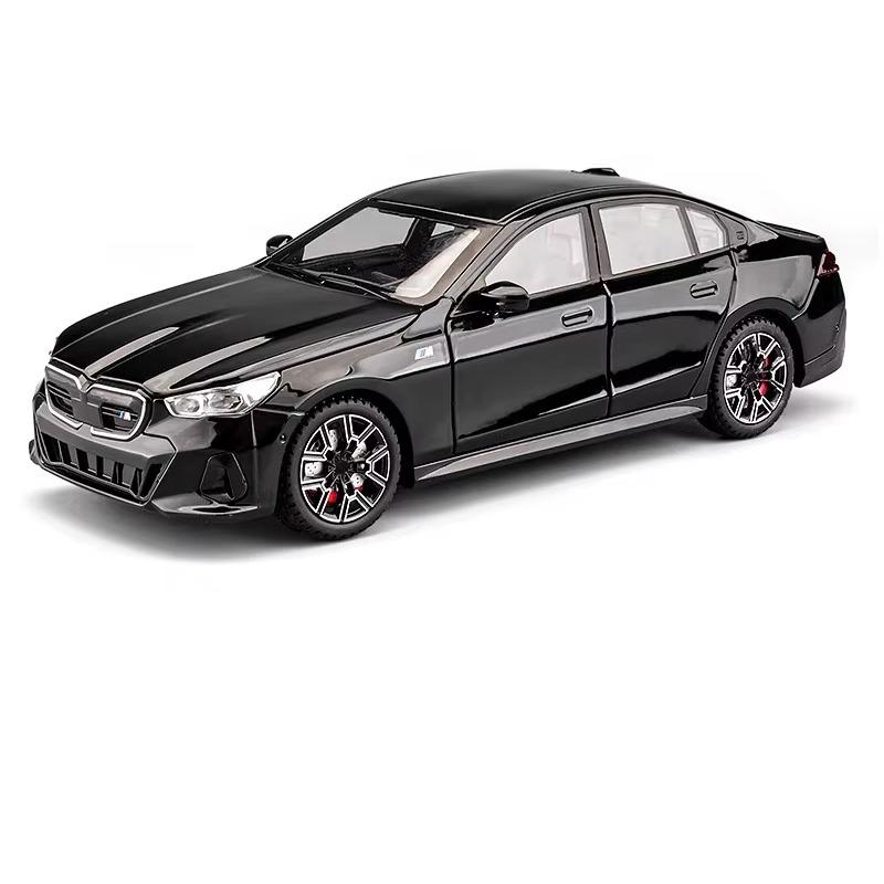 

1/24 масштаб BMW I5 M60 THE M6 IM литой миниатюрный автомобиль металлический масштаб модель автомобиля звуковая и световая имитация детская игрушечная машинка подарок чёрный