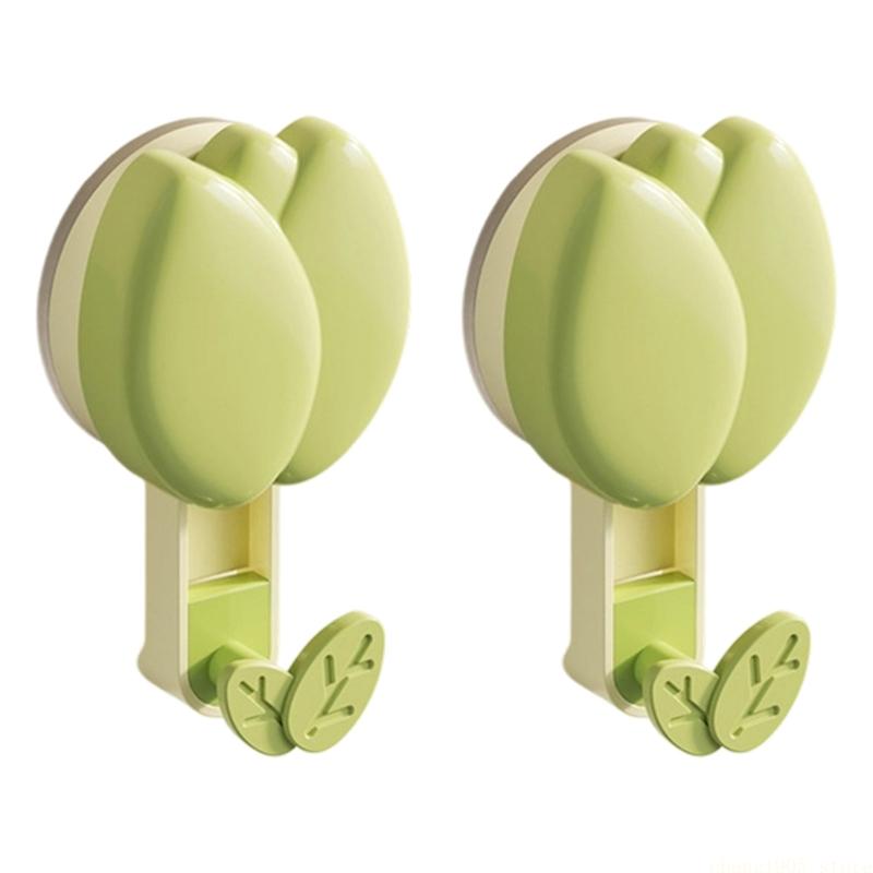 QX2E 2pcs Nonslip Vacuum Hook Waterproof Sturdy for Shower Kitchen Offices Organization