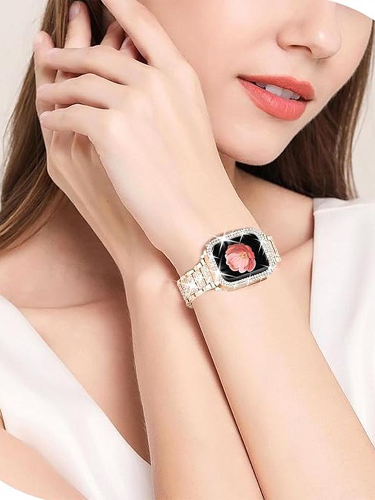 Bling Diamond Strap For Applen Watch Band 38mm 40mm 41mm 42mm 44mm 45mm 49mmS10 42mm46mm  Metal Belt For Iwatch S10 9 8 7 6 5 4 3 2 SE Women Bracelet