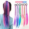 Girls' Hair Accessories Set Colorful Braided Wigs, Sweet Headbands Perfect Halloween & Christmas Gift for Women