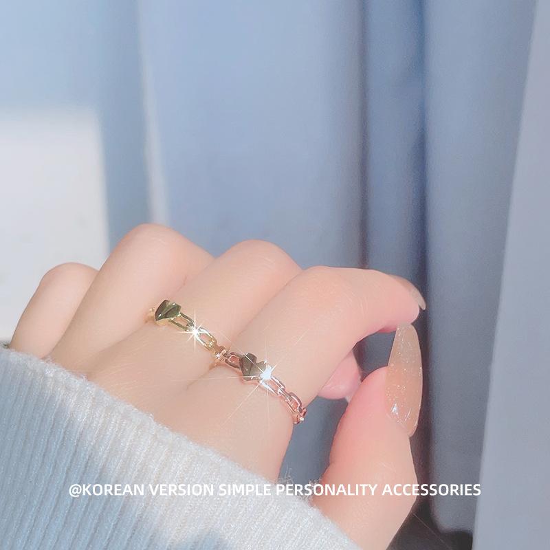 Fashion Ladies Love Heart Hollow Out Open Adjustable Rings Jewelry