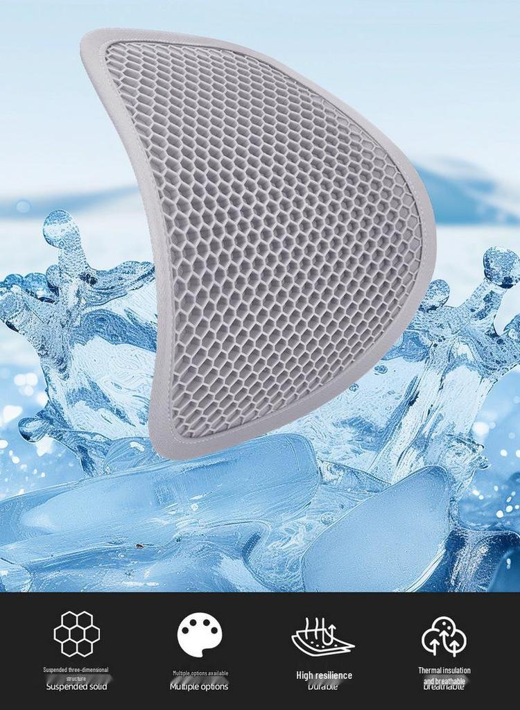 Four Seasons Breathable Gel Lumbar Support Pad for Car - Ideal for Long Sitting