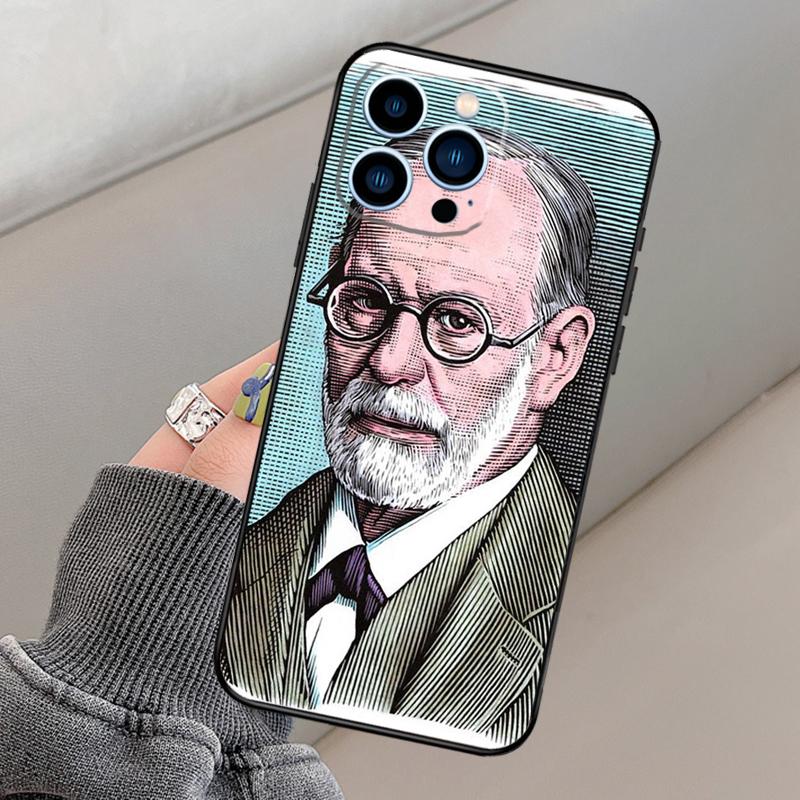 Sigmund Freud Case For iPhone 14 15 16 Pro Max 13 12 11 X XR XS Plus 12 13 Mini Soft Back Cover
