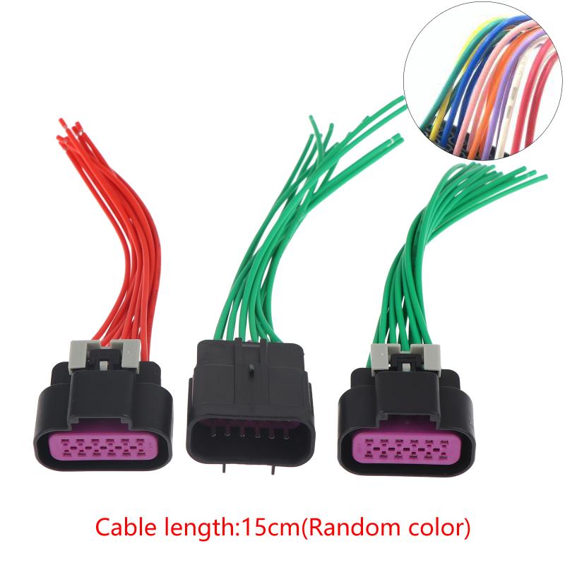 12 Pin Automotive Waterproof Connector Front Lamp Wire Harness Plug Durable Headlight Wiring For Car Retrofit