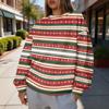 Women's Christmas Print Crewneck Sweatshirt Lightweight Casual Pullover for Holiday and Everyday Wear
