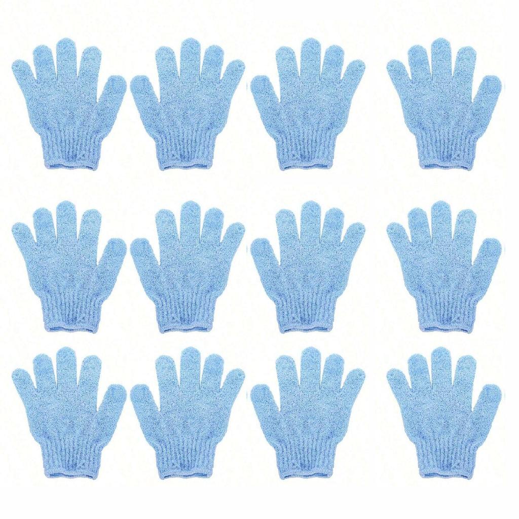 2pcs/6pcs/12pcs Reversible Exfoliating Shower Gloves, Body Scrub Gloves, ,Cleansing Tools Bath Towel Bath Products Back Scrub