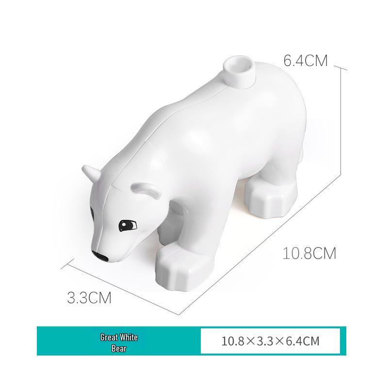 Large Animal Building Blocks: Dinosaur, Tiger, Elephant, Crocodile, Giraffe DIY Educational Toys for Kids