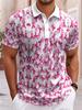 Men Hawaiian Pineapple 3D Print Polos Man Casual Short Sleeve Breathable Streetwear Fashion Summer Beach Top Outfit