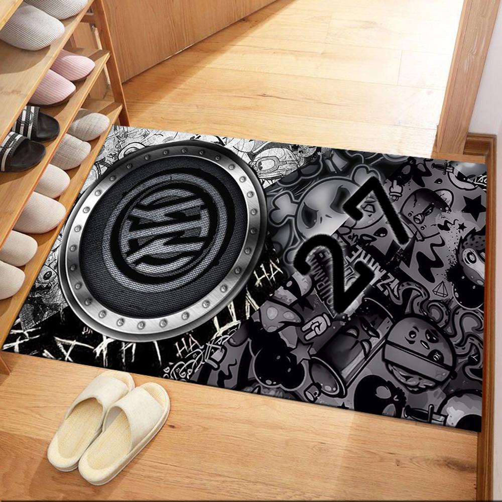 Inter Milan Area Rug Design For Foyer Outdoor Game Room Study Room Antislip Rug Anime Office Decor Birthdaychristmas Gift