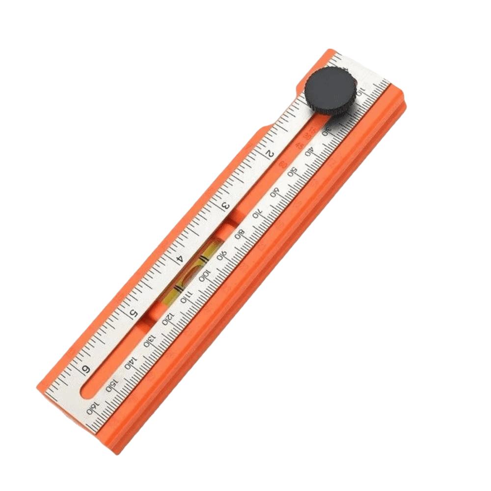 Multi-Function Multi Angle Ruler Foldable Depth Measuring Tool Folding Ruler Building Projects ABS Orange