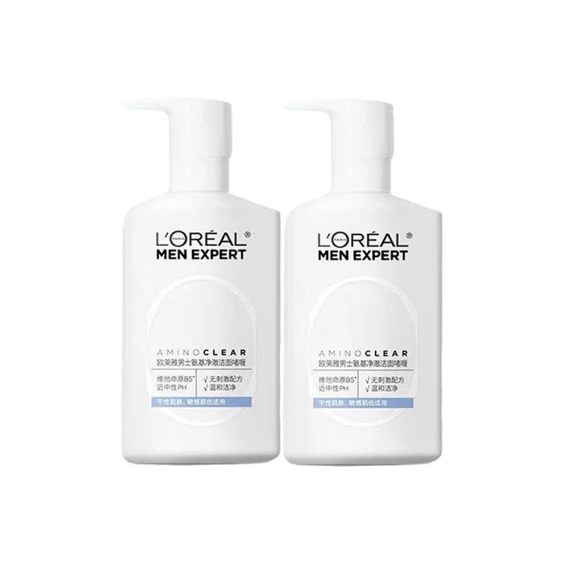 Loreal Paris s Pure Gel Cleans, Soothes, Firms, Removes Blackheads, Moisturizes and LOreal Men Charcoal Cleansing Oil Amino Acid Cleansing Gel-185ml2