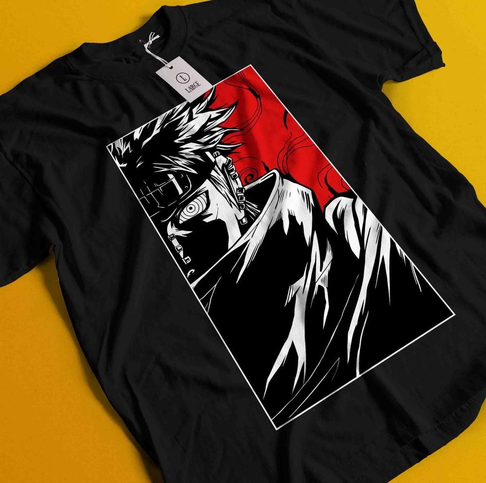 

Naruto Tshirt Itachi T-Shirt Pain Shirt Madara Akatsuki Obito Anime Unisex Tee 4XL