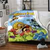 Die Biene Maja Cartoon Bee Anime Print Flannel Blanket Soft Warm Throw Blanket for Sofa Bed Living Room