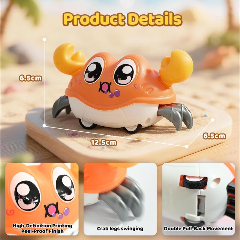 Kinder Spaß Doppelte Rückstellkraft Links und Rechts Schütteln Simulation Krabbe Spielzeug Baby Laufen Blasen Simulation Krabbe Krabbe Krabbeln