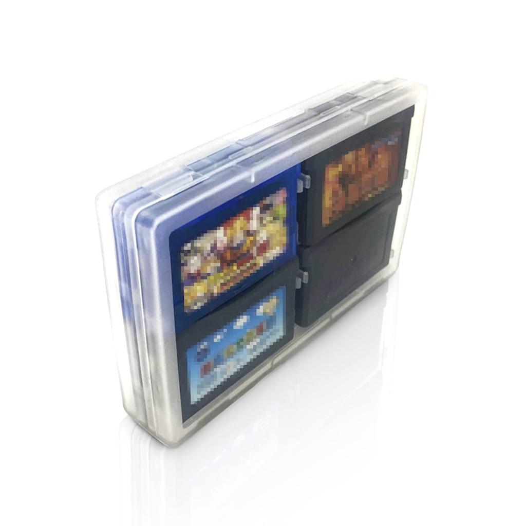 XBERSTAR 4 in 1 Storage Case, Protective Case for Game Boy GBA/SP Game Cartridge Cards (Clear)