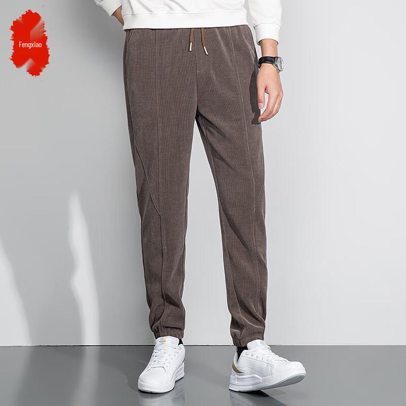 

Men s Corduroy Elastic Waist Jogger Pants XL