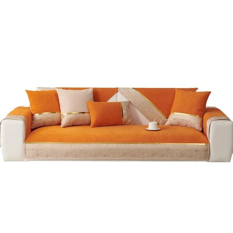 Four Seasons Universal Cover Cloth Towel Non-slip Simple Leather Sofa Cover Light Luxury High-end Sense Cushion Sofa Cushion