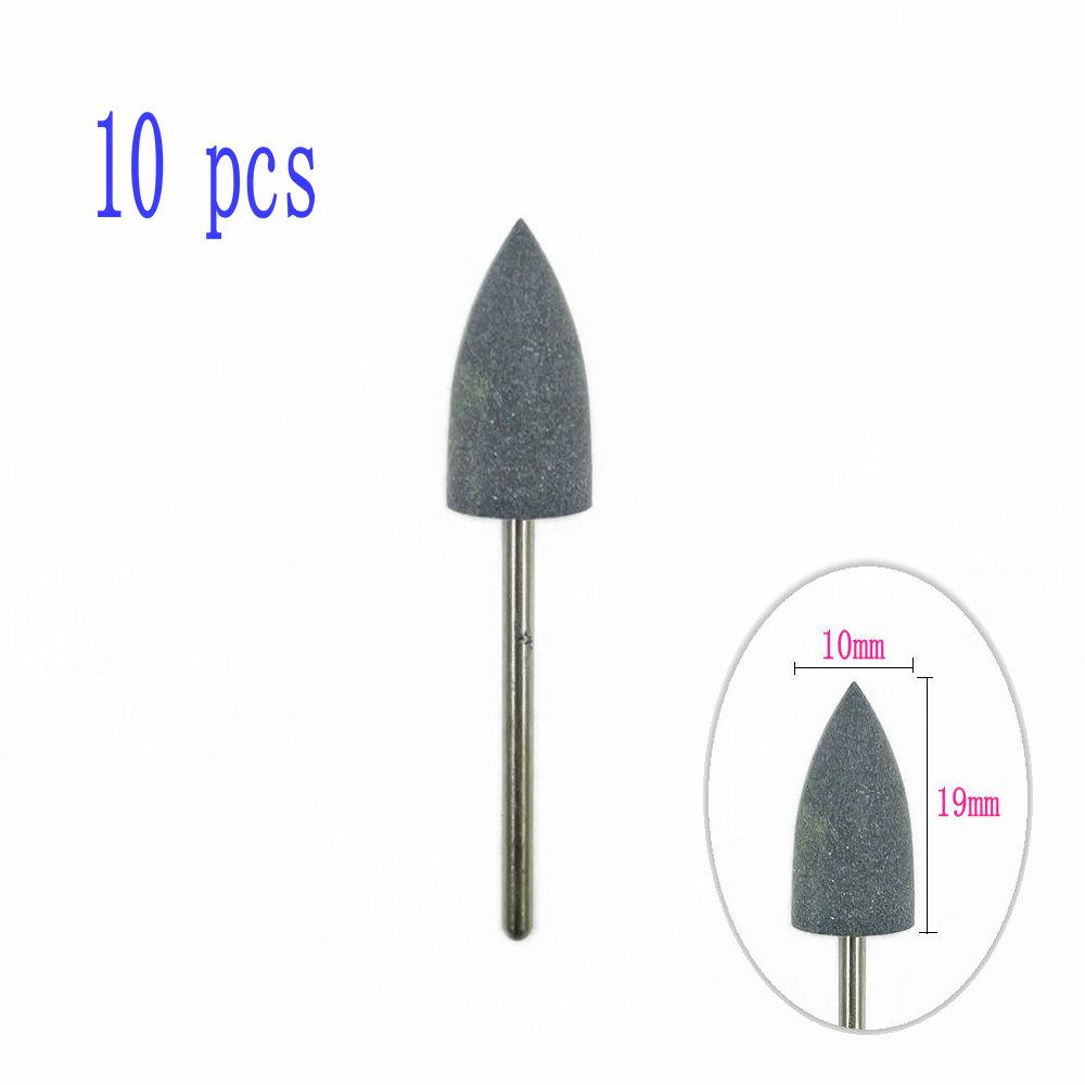 6pcs/10pcs Silicone Rubber Dental Polishing Polisher Grinders Nail Drill Bits for Electric Manicure 2.35mm Shank