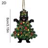 Decorative Xmas Black Cat Pendant Acrylic Black Cat Car Pendant  Festival Party