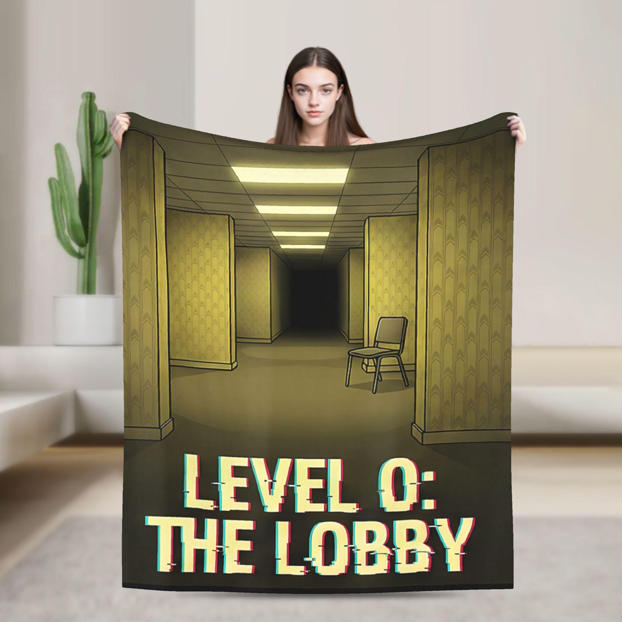 Happy Adults Toys Unisex Level 0 Lobby Backrooms Liminal Space Flannel Blanket Super Warm Throw Blanket For Living Room Decorative Bedspread Bed Cover