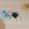 4Pcs/Set 1/12 Dollhouse Miniature Kitchen Toys Alloy Gas Stove Tank Utensils Tool Miniature Food Girls Toys for Children