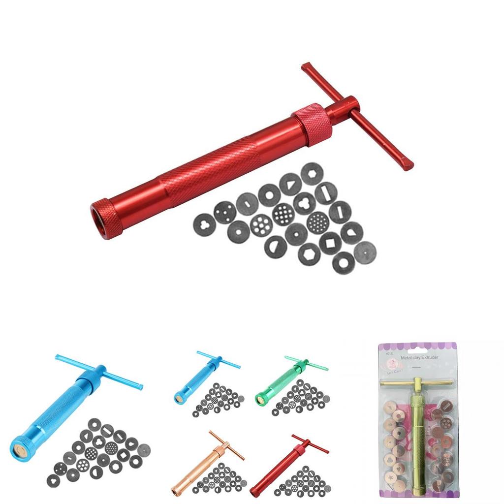 Modern Minimalist Stainless Steel Piping Gun With 20 Floral Nozzles For Baking Creations