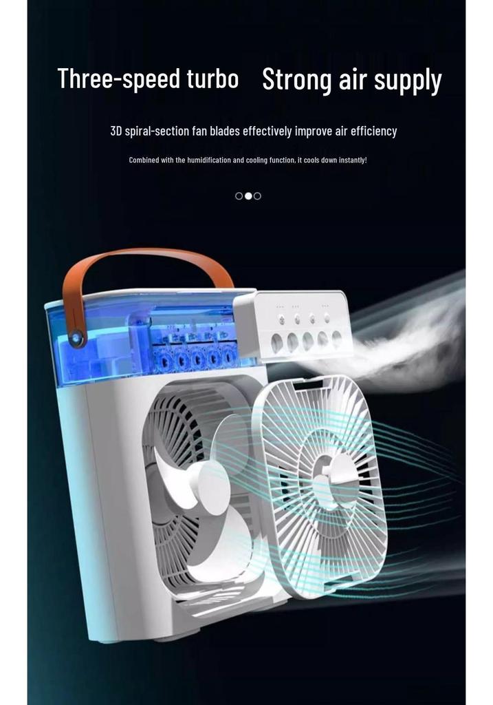 Tragbarer USB-wiederaufladbarer Kühlventilator mit Sprühfunktion für Büro & Wohnheim