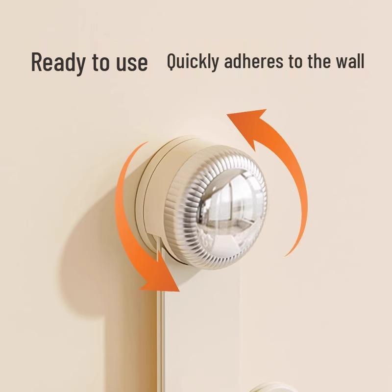 Wall-Mounted Rotating Pot Lid Organizer with Suction Cup, Punch-Free Kitchen Storage Rack for Hanging and Cutting Boards.