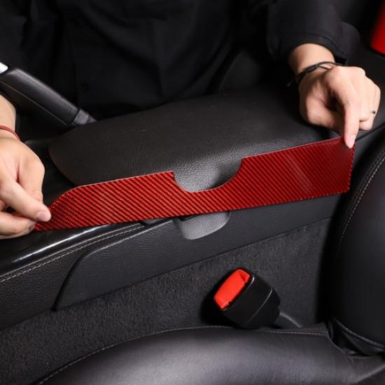 Red Carbon Fiber Armrest Box Side Sticker Trim For Corvette C6 2005-2013