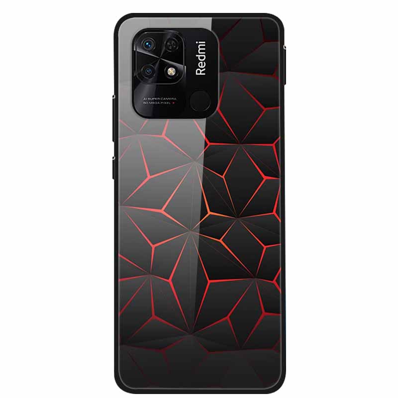 For Redmi 10C Case Luxury Tempered Glass Back Cover Hard Case For Xiaomi Redmi 10C 10 C Capa Redmi10C Shockproof Funda Coque