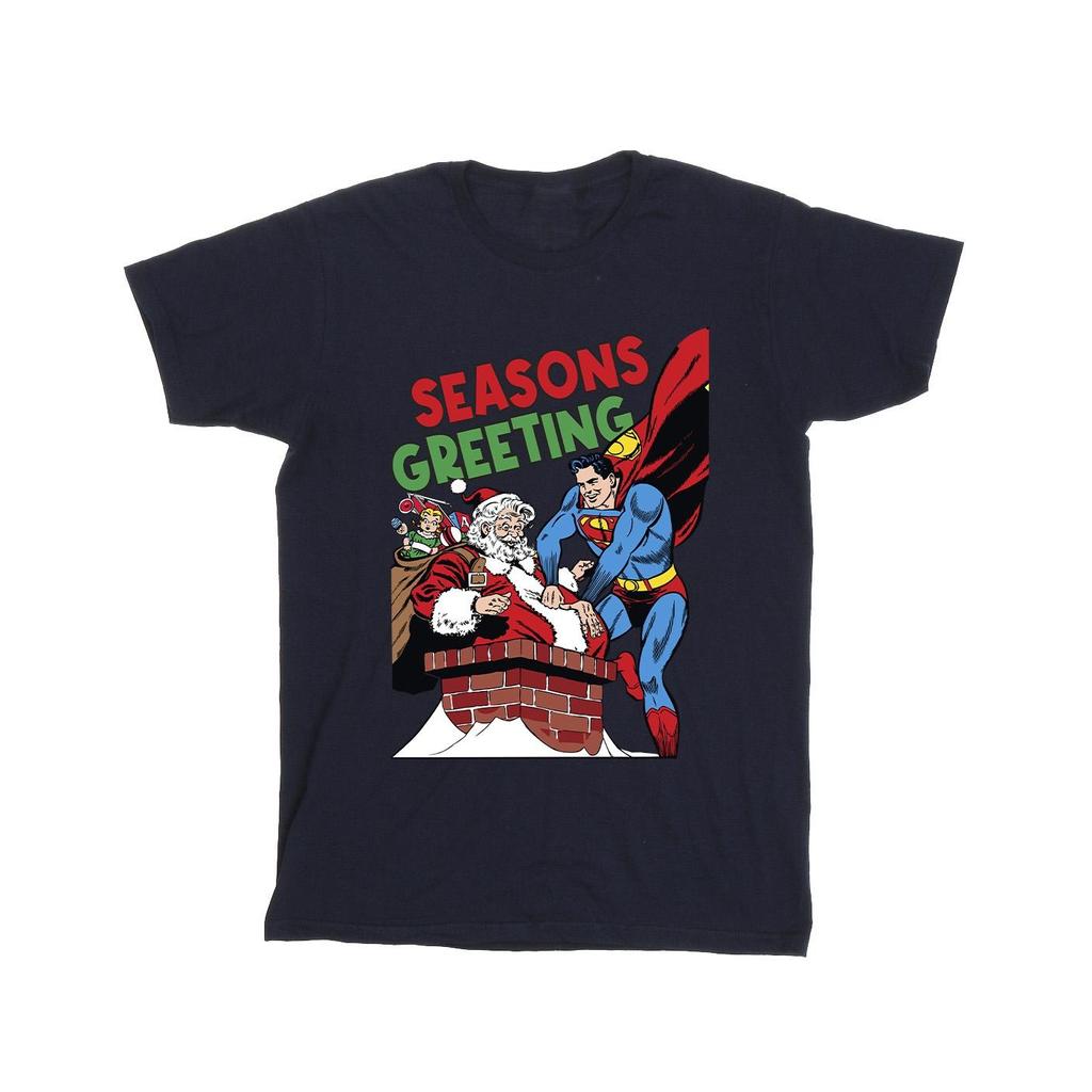 DC Comics Boys Superman Santa Comic T-Shirt