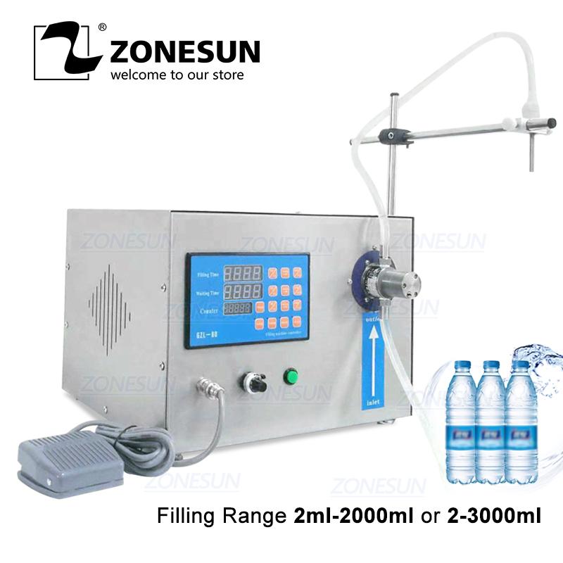 ZONESUN Magnetische Pumpe Einkopf-Abfüllmaschine Füllbereich 2ml-3000ml