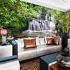 Waterfalls 3D Wall Mural Forest Nature Landscape Wallpaper Living Room Bedroom Background Wall Mural Home Decor