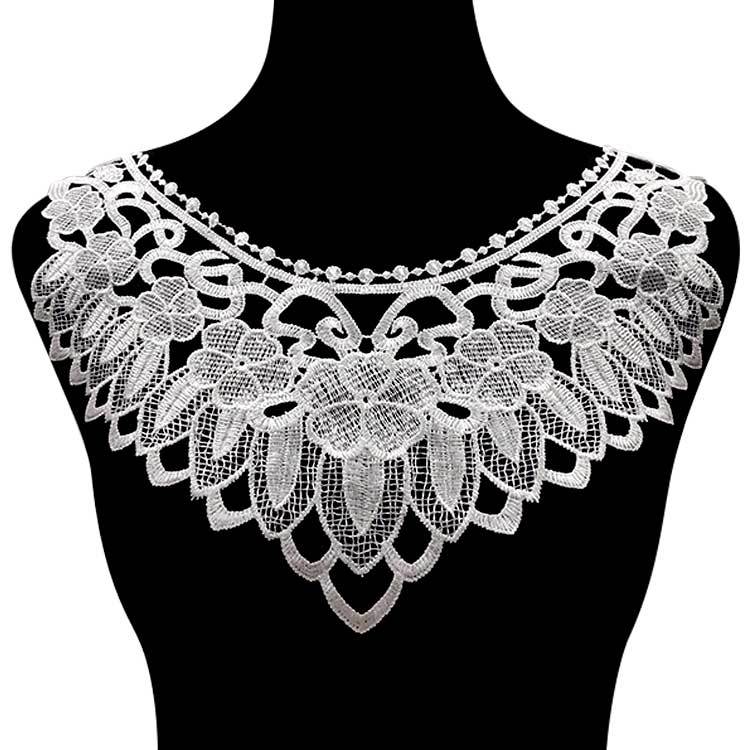 Water Soluble Lace, Embroidery, Polyester Silk, Corsage, Collar, Embroidery Collar, Fake Collar DIY Lace Accessories