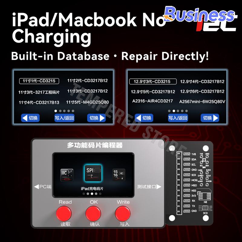 I2C EPR32 Charging Baseband Chip Programmer Read&Write of Chip Data for IPhone 5-17 PM IPad Macbook Android Boot Analysis Tools