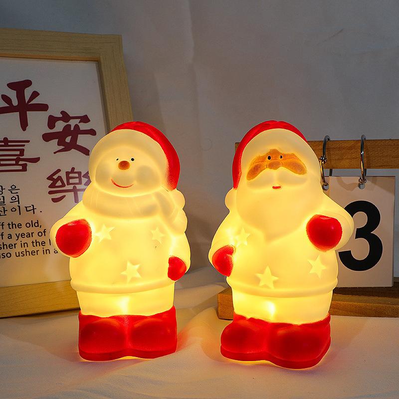 LED Weihnachts-Nachtlicht Niedlicher Weihnachtsmann Schneemann Kinder Schlafzimmer Nachttisch Ornamente Für Feiertag Weihnachten Dekoration Nachtlampe