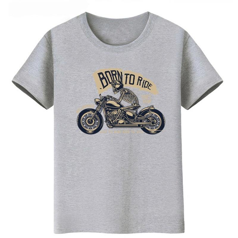 Unisexs Vintage Biker Tshirt With Motorcycle Emblem Design 2026 Summer Black Cotton Casual Streetwear Top For Ride Fast Fans