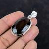 Faceted smoky quartz pendant natural gemstone pendant handmade jewelry 925 sterling silver pendant unique pendant decent jewelry for gifts