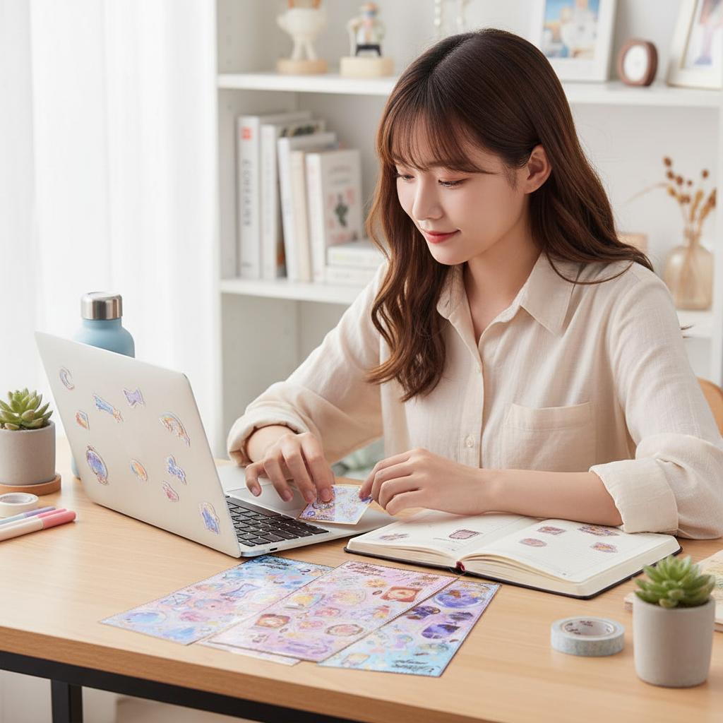 Cartoon 3D Self-adhesive Stickers Crystal Epoxy Space Sticker Kawaii Transparent Three-Dimensional Handbook Diary Decoration DIY