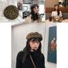 Unisex Leopard Print Beret Hat Warm Cozy Stylish For Fall Winter Spring