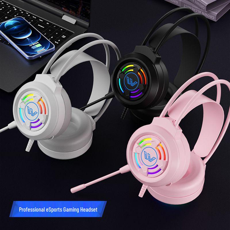 Căști de gaming over-ear cu sunet surround 7.1 și microfon pentru PC și laptop