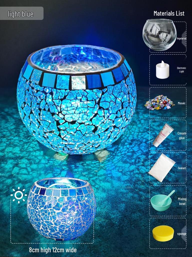 Handgefertigter Mosaikglas-Kerzenhalter - Kreatives DIY-Geschenk für den Lehrertag