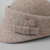 Retro autumn and winter women's wool, elegant bow to keep warm, short brim mother's cap to show the face, small equestrian hat