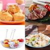 100PCS Transparent Disposable Fruit Forks Household Plastic Fruit Pick Cake Forks Individually Packed Small Forks Dessert Forks
