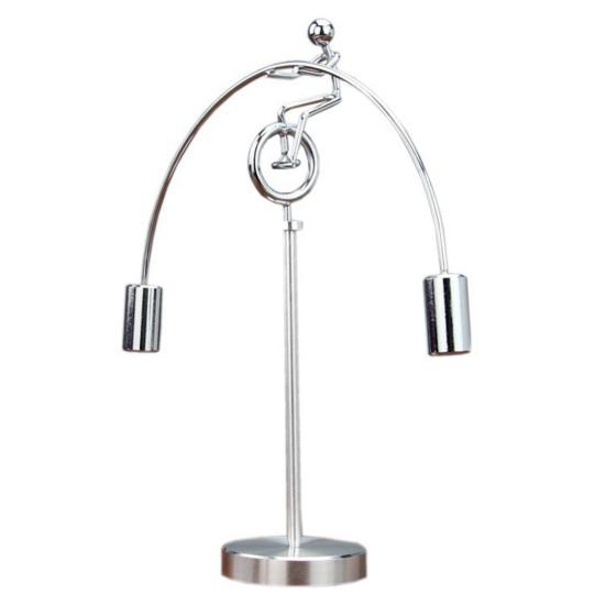 Jednokolka Muž Balanční dekorace Fyzika Balanční hračka Kov Balancování Rotující mužíček Domácí kancelář Stolní ozdoba Narozeniny